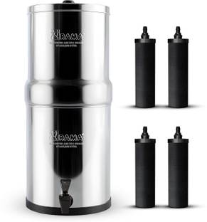 Rama 32-Litre Storage Includes 4 Carbon Candles and Plastic 32 L Gravity Based Water Purifier