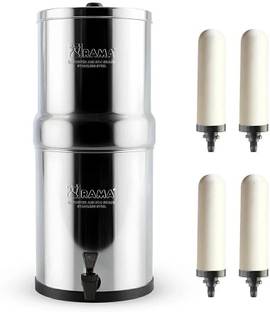 Rama Stainless Steel Non Electric Filter | 12L Storage With 4 Spirit Candle & PP tap 24 L Gravity Base...