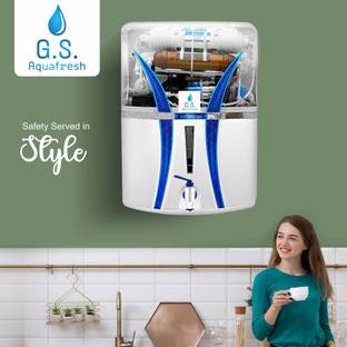 g.s. aquafresh DIOMAND WHITE+RO+UF+UF+TDS CONTROLLER+CONCELLED MEMBRANE 12 L RO + UV + UF + Copper + T...