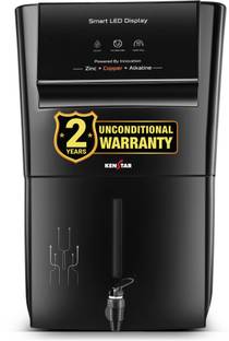 Kenstar Black Pureza. 8 L RO + UF + UV + Copper + Alkaline + Mineralizer Water Purifier Needs no service for 2 years