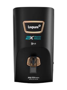 LIVPURE LIV-PEP-STAR-ALKALINE 2X Power Filter No Filter Cost for 2 Year 7 L RO + UV + UF + Copper + Al...