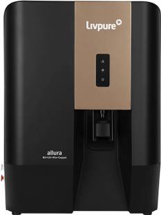 LIVPURE Allura Premia Water Purifier| Zero Cost for 2.5 Yrs - Filters Included 7 L RO + UV + Copper Wa...