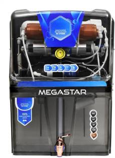 AQUA Fresh Megastar Black Transparent 12 L RO + UV + UF + TDS + Copper Water Purifier