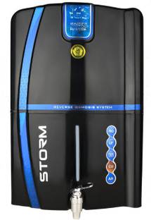 Kaveri AquaFresh Storm Full Black New Model with Alkaline and Copper filter 12 L RO + UF + TDS Water P...