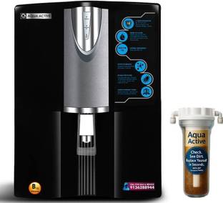 AquaActive Max Pure RO+UV+PH+B12+TDS Adjuster 8 L RO + UV + CU Guard + Alkaline Enhancer + Mineral Wat...