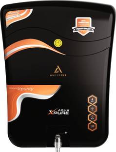 AMPEREUS AQUA xPURE 4in1 copper ro water purifier by 10 stage purification filter (Black) 10 L RO + UV...