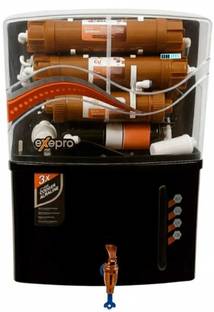 O Blue EXEPRO Black RO Water Purifier With Reverse Osmosis 12 L RO + UV + UF + TDS + Mineral Water Pur...