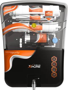 AMPEREUS AQUA XPURE 4in1 copper ro water purifier by 10 stage purification filter (White) 10 L RO + UV...
