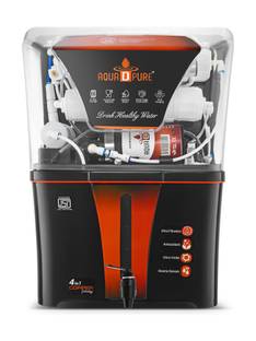 AquaDpure 4 in 1 Copper Technology RO Water Purifier with ISI Mark 12 L RO + UV + UF + TDS Control Wat...