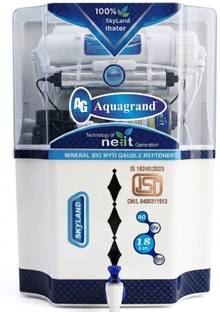 Aquagrand Skyland 1 Year Warranty| Multi Stage purification Technology | 18 L RO + UV + UF + TDS Water...