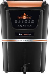 AquaDpure Premium 4 IN 1 Copper Filter RO Water Purifier with ISI Mark 10 Stage 12 L RO + UV + UF + Co...