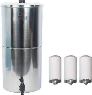 Ferrum ThamesPure 24Litres Stainless Steel Water Filter 24 L Gravity Based Water Purifier