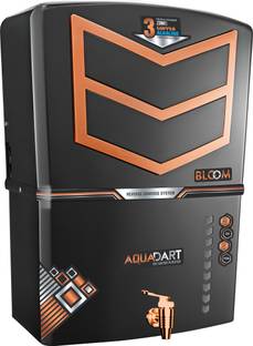 AquaDart Zinc Copper Alkaline Hydrogen RO Water Purifier |12 Liter Storage 12 L RO + UV + UF + TDS Wat...