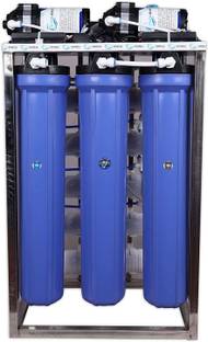 Hydroshell 50 LPH Commercial Water Purifier Plant Double Purification Stainless steel 50 L RO Water P...