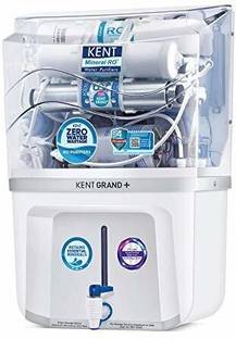 KENT GRAND PLUS ZWW 9 LTR MINERAL RO+UV+UF+TDS CONTROL+ UV LED IN TANK, (WHITE) 20LTR/HR 20 L RO + UV + UF + TDS Control + UV in Tank Water Purifier