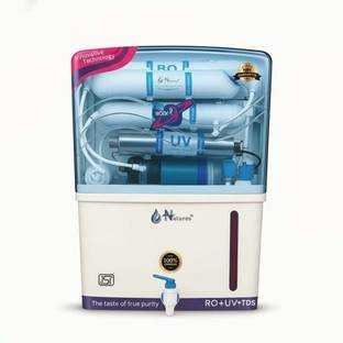 Natures Aqua Copper RO water purifier Electric Water Purifier with Metallic Sheet 12 L 12 L RO + In-ta...