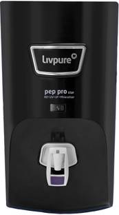 LIVPURE LIV-PEP-PRO-STAR-BLACK 7 L RO + UV + UF + Minerals Water Purifier