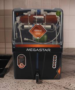 Kaveri AquaFresh Black Megastar Model With Copper Filter 12 L RO + UV + UF + Copper + TDS Control Wate...