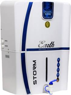 Earth Storm Full White Model with TDS Controller and Copper filter 12 L RO + UV + UF + TDS + Copper Wa...