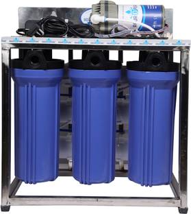 AquaDpure 25 LPH Commercial UV + RO Water Purifier Plant 25 Liter Per-hour Stainless Steel With Autosh...