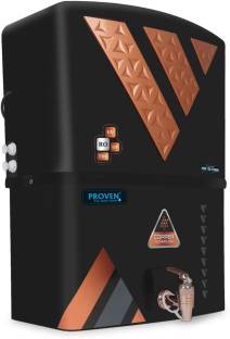 proven Water Purifier with Copper Charge Technology black & copper(Made In India) 12 L RO + UV + UF + ...