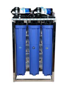 AquaDpure 50 LPH commercial RO water purifier Plant 50 Liter Per Hour Blue Stainless steel Full Automa...