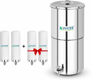 WATER GREEN 2 Free Candle With Stainless Steel 21 L Gravity Based Water Purifier