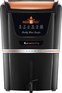 AquaDpure Premium 4 IN 1 Copper Filter RO Water Purifier with ISI Mark 10 Stage 12 L RO + UV + UF + Co...