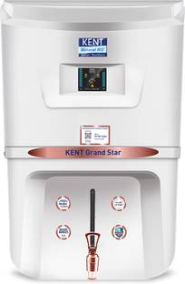 KENT GRAND STAR 9 L RO + UV + UF + TDS Control + UV in Tank Water Purifier Suitable for all - Borewell, Tanker, Municipality Water