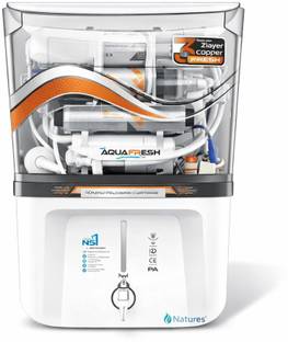 Natures Aquafresh 12L RO | White Metallic Body | Best for Home, Kitchen & Office 12 L RO + UV + UF + T...