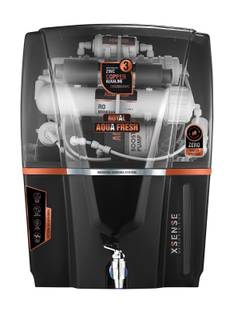 Royal Aquafresh XSENSE GLORY BLACK NO WASTAGE WATER(80% PURE WATER) 12 L RO + UV + UF + Copper + Alkal...