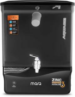 MarQ by Flipkart AQUA BIZ BLACK TPT 12 L RO + UV + UF + TDS + ALK + Copper Water Purifier with Pre fil...