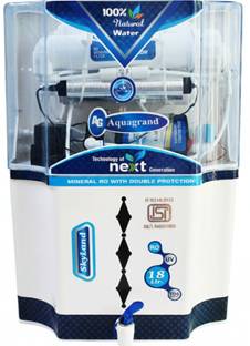 Aquagrand Skyland 1 Year Warranty| Multi Stage purification Technology | 18 L RO + UV + UF + TDS Water...