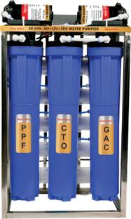 JAIN AQUA FRESH 50 LPH Commercial RO Water Purifier 20" PPF CTO GAC Filter 50 L RO + UV + TDS Control ...