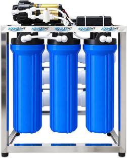 Aquazent Stainless Steel 25Liter Per Hour Purification with TDS Adjuster 25000 L RO + UV + UF + TDS Co...