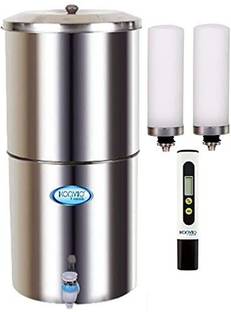 konvio neer Steel Gravity18L with black tds 18 L Gravity Based Water Purifier