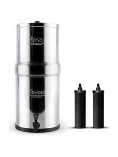 Rama Stainless Steel Non Electric Filter | 16L Storage, 2 Carbon Candles & PP Tap | 32 L Gravity Based...