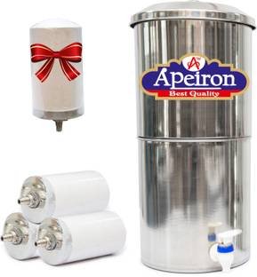 Apeiron Water Purifier With Ceramic Candle 24 L Gravity Based Water Purifier