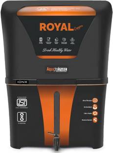 IONX AQUA X PURE Royal Black RO | Best for Home/Office Purpose | 3-Year No Service* | 12 L RO + UV + U...