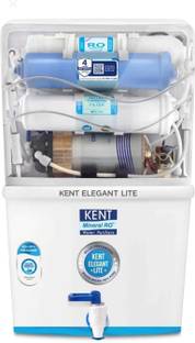 KENT ELEGANT LITE 8 LTR 8 L RO + UF + TDS Water Purifier Suitable for all - Borewell, Tanker, Municipa...