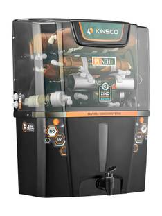 Kinsco Aqua Punch+ Zinc Copper and Alkaline 15 L RO + UV + UF + Copper + Alkaline Water Purifier with ...