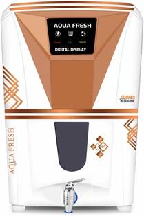 Aqua Fresh CRYSTAL WHITE LED+COPPER+RO+UV+TDS AUTOMATIC ELECTRICAL BOREWELL WATER PURIFIER 12 L RO + U...