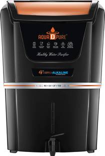 AquaDpure ORP With Goodness of Copper + Alkaline ,Suitable for All type Water supply 12 L RO + UV + UF...
