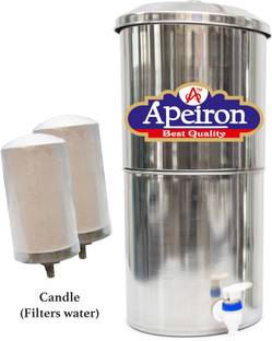 Apeiron Stainless Steel 18 LTR Ceramic Water Purifier 18 L Gravity Based Water Purifier