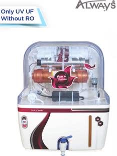 Always Pure Natural Alkaline 7 stage UV Without RO 15 L UV + UF + Minerals + Copper Water Purifier