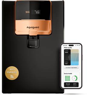Aquaguard Ritz Pro 2X Life, WiFi-enabled, Smart IoT, 9-Stage 6.2 L RO + UV + Copper Water Purifier Titanium Duo Filters last for 2 years |Wi-Fi enabled SMART Filter Life Monitoring |Automated Service Alerts | Water Quality Monitoring | Water consumption Tracker | IoT