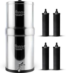 Rama 4 Carbon Candles+Steel Tap 32 L Gravity Based Water Purifier