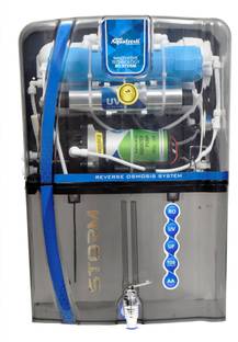 Kaveri AquaFresh Full Transparent Black Storm Model With Alkaline Filter 12 L RO + UV + UF + Alkaline ...