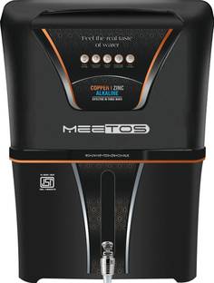 MEETOS 4 in 1 Copper RO Water Purifier with 10 Stage Purification Filtration 12 L RO + UV + UF + Alkal...