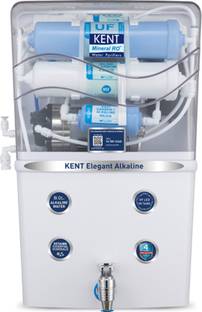 KENT Elegant Alkaline 8 L RO + UV + UF + TDS Control + Alkaline + UV in Tank Water Purifier
